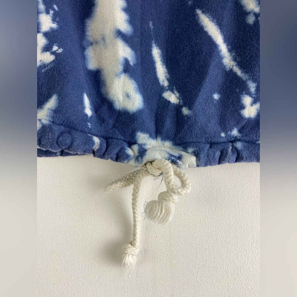 Emory park Blue White Tie Dye Drawstring Sweatshirt Small (sku508) - Picture 2 of 14